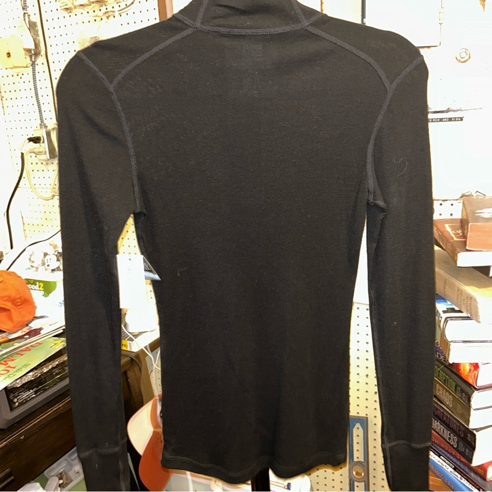 Ibex Midnight Black Long Sleeve Top XS NWT - Picture 2 of 5